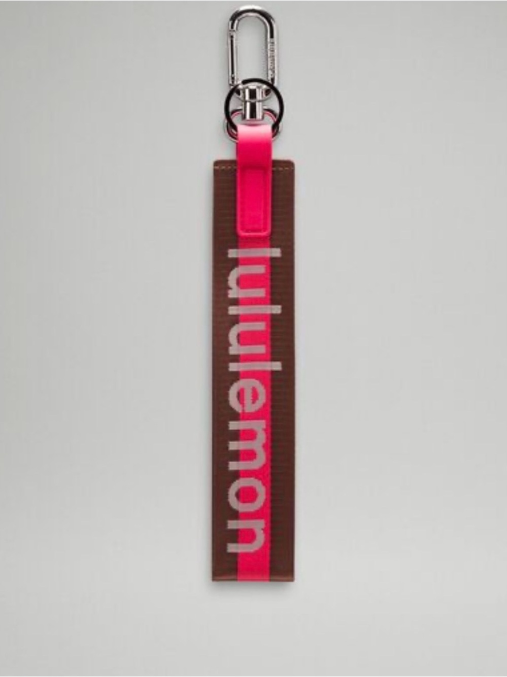 NWT Lululemon Never Lost Keychain *Wordmark Ancient Copper/Glaze Pink/White O/S